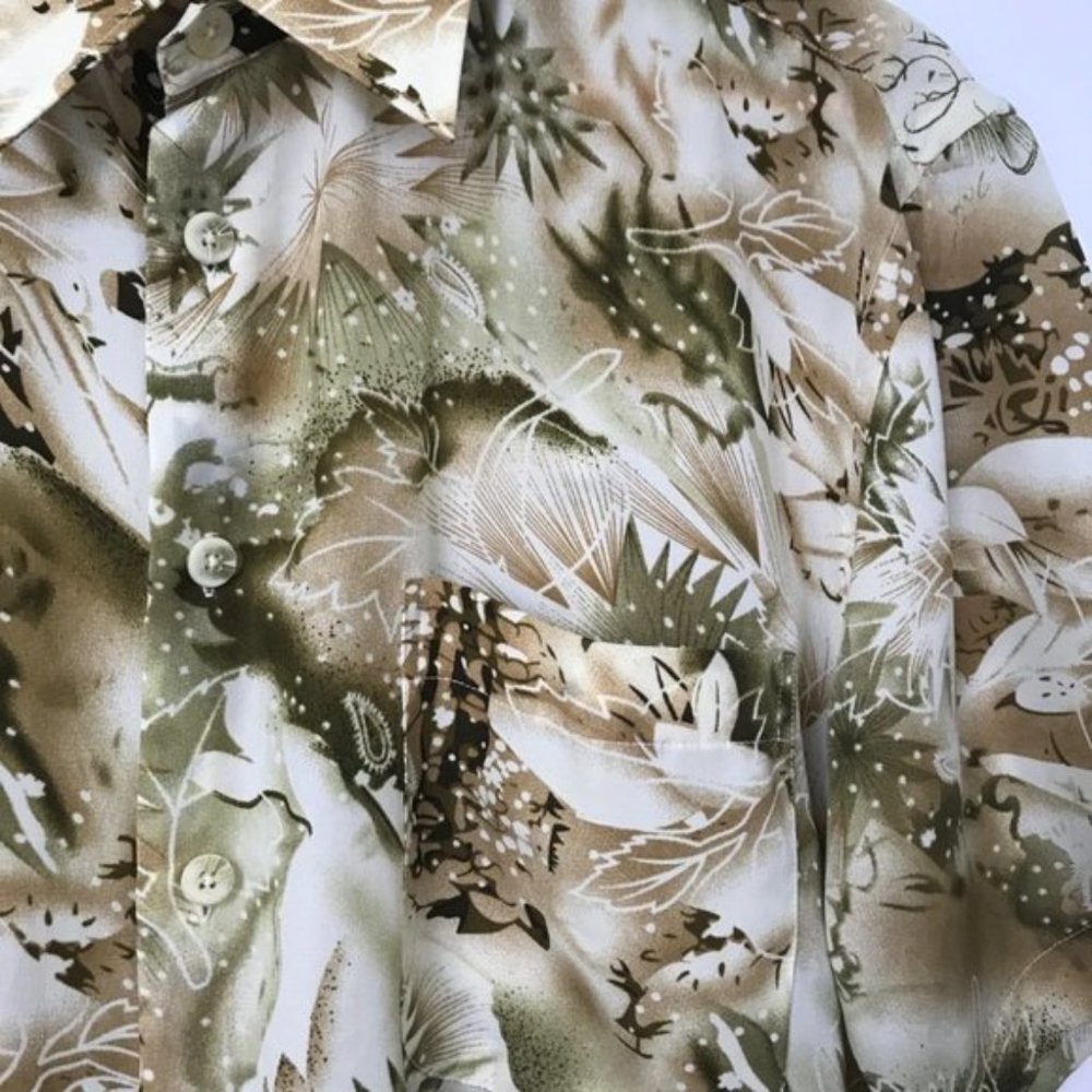 Vintage Passage Mens Hawaiian Dad Short Sleeve Button Up Shirt - Picture 7 of 11